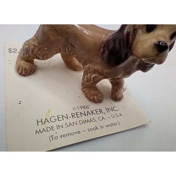Cocker Spaniel Puppy Hagen Renaker Vintage 1986 2 Inch Bone China Miniature Dog - Picture 4 of 11